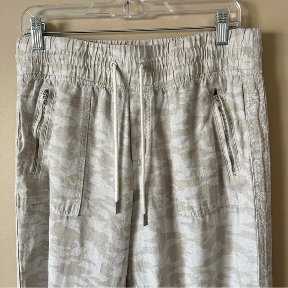 ATHLETA | Tan Camo Cabo Tide Linen Jogger Pants Sz 10 - Picture 3 of 11